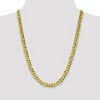 Black Bow Jewelry Men's 8.25mm 10k Yellow Gold Flat Beveled Curb Chain Necklace - 2 of 4