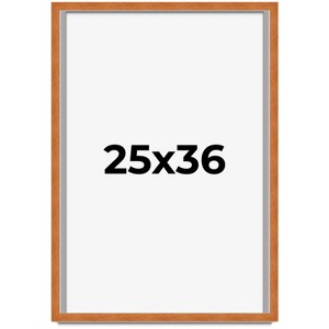 PosterPalooza | Modernist Brown Picture Frame - UV Acrylic, Foam Board Backing, Hanging Hardware - 1 of 4