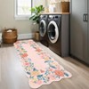 coucheta Area Rug, Low Pile, Washable Rugs,Stain Resistant, Non Slip, Modern Floral Scalloped Carpet for Bedroom, Living Room - 2 of 4