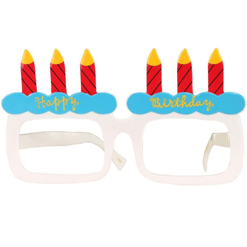 HalloweenCostumes.com    Birthday Glasses, White/Red/Green, 2 of 4