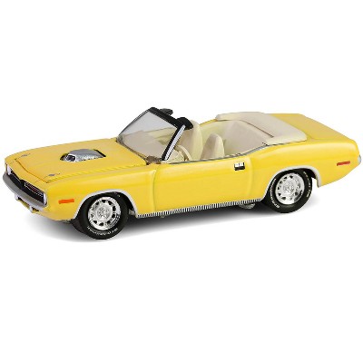 1970 Plymouth 'Cuda Convertible Yellow "Barrett-Jackson" Series 15 1/64 Diecast Model Car by Greenlight