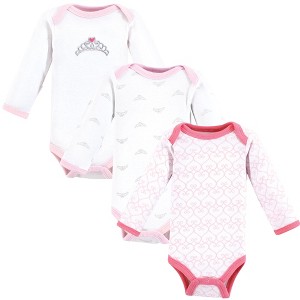 Little Treasure Luvable Friends Preemie Long Sleeve Bodysuit 3pk - 1 of 2