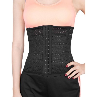 Unique Bargains Women Adjustable 3 Hook Belly Waist Trainer Girdle Shapewear  : Target