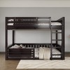 KWPZQEB Bunk Bed, Wooden Bunk Bed w/ Ladder & Safety Guardrails, Pegboard & Bookshelf, Floor Bunk Bed, No Box Spring Needed - 2 of 4