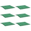 vidaXL Chair Cushion Set of 6 Green Oxford fabric (100% polyester) - 3 of 4