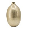 Gulches 9*9*13.5" Aluminum Vase, Gold Streaks - 3 of 4