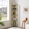 ORRD 4-Tier Corner Pantry Cabinet, 72" Tall Kitchen Storage with 8 Doors, Freestanding Farmhouse Organizer，White - 4 of 4
