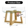 GlasFlength Round Coffee Table with Tempered Glass Top and Wooden Frame, Modern Design for Living Room , Terrace, Brown, 31.5"*31.5"*17.7 - 3 of 4