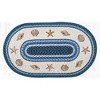 Earth Rugs Oval Patch Tread 27"x45" – Shells Design for Beach & Coastal Homes - 2 of 3
