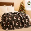 Lomsoe Christmas Snowman Throw Blankets Xmas Snowflake Winter Grey Cozy Flannel Blanket for Winter Bedding Couch Chair. - 3 of 4
