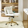 Nigel Modern Flannel Office Chair with Tilt and Adjustable Height Mecha|HULALA HOME - 3 of 4