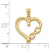 Black Bow Jewelry 14k Yellow Gold Small Infinity Heart Pendant, 19mm - 4 of 4