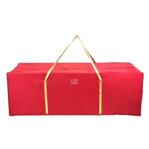 Simplify 9.5ft Tree Storage Bag: Red Polyester, Built-In Handles, Zipper Closure, Folds Flat - 1 of 3