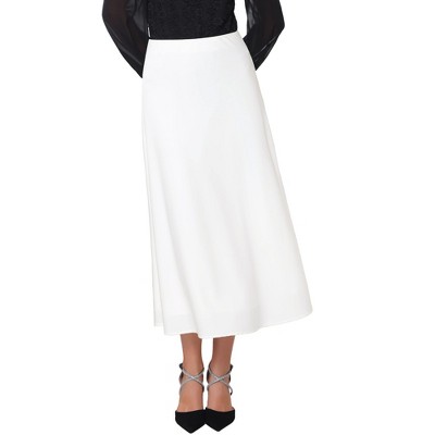 INSPIRE CHIC Women's Satin High Waist Formal A-Lined Evening Cocktail Mermaid Maxi Skirts