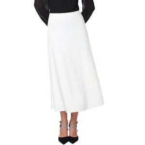 INSPIRE CHIC Women's Satin High Waist Formal A-Lined Evening Cocktail Mermaid Maxi Skirts - 1 of 4