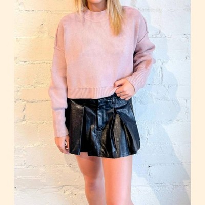 Women's Backstreet Pleated Mini Skirt - OLIVACEOUS