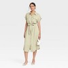 Women's Short Sleeve Midi Utility Shirtdress - A New Day™ - 3 of 3