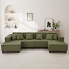Whisen 130" Sectional Sofa, Modern U-Shaped Sectional Sofa, Upholstered Couch with 6 Pillows - 2 of 4