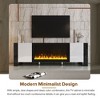 Kumasinova On-Trend Modern TV Stand with Electric Fireplace for TV up to 78",High Gloss Entertainment with Storage for Living Room - 2 of 4