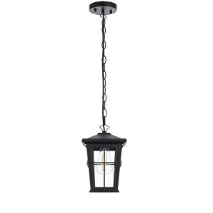 Elegant Lighting Bodine 7 inch Outdoor Pendant in Black - 1 of 4