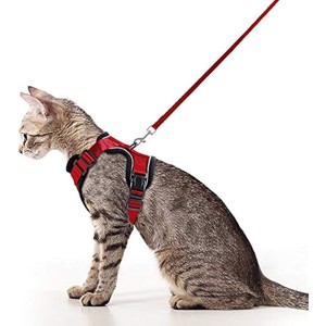 rabbitgoo Cat Harness and Leash for Walking, , Easy Control Breathable Reflective Strips Jacket, Red, XXS - 1 of 1
