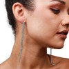 SOHI Women's Crystal Silver Party Drop Earrings - 4 of 4