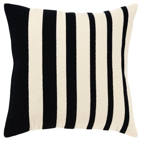 Ivory Striped Square Pillow