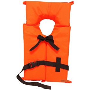 Hardcore Coast Guard approved life jackets. Type II keyhole life vest in classic May West style. Compliance flotation device. - 1 of 2