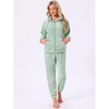 INSPIRE CHIC Women's Pajama Set Fleece Long Sleeve Fluffy Loose Plush Pants with Pockets Warm Winter Sleepwear - 2 of 4