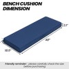 Crestlive Products Outdoor Bench Cushion with Ties Water Resistant Fabric Durable Thicken Memory Foam for Loveseat Couch Porch Swing - 2 of 4