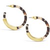 SHINE by Sterling Forever 2" Resin Bar Hoop Earrings - 3 of 4