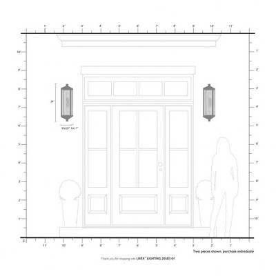 Nyack Antique Brass Dual-Light Outdoor Wall Lantern