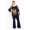 Avenue Women's Plus Size Nichola Scarf Print Top - 3 of 4