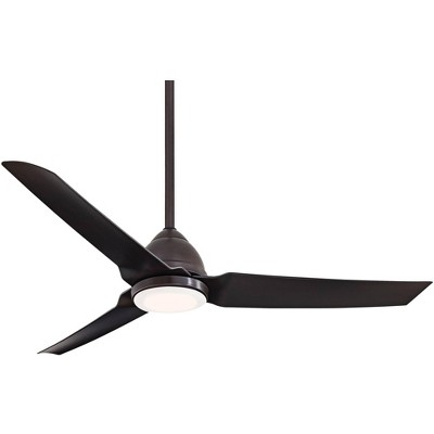 54" Minka Aire Modern Outdoor Ceiling Fan with LED Light Remote Control Kocoa Etched Opal Glass Wet Rated for Patio Exterior Barn