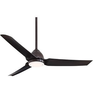 54" Minka Aire Modern Outdoor Ceiling Fan with LED Light Remote Control Kocoa Etched Opal Glass Wet Rated for Patio Exterior Barn - 1 of 4