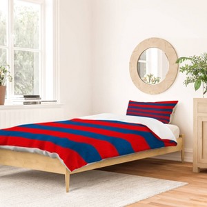 Deny Designs Holli Zollinger Rugby Stripe Twin/Twin Xl Duvet and Sham Set (2-3pc Set) - 1 of 4