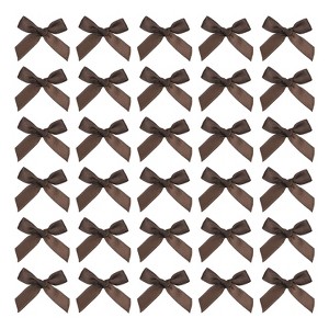 Unique Bargains Gift Packaging Accessories Mini Ribbon Bows for Fabric Craft DIY 50 Pcs - 1 of 4