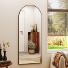 Beautyolove 71"x30" Arched Full Length Mirror Free Standing Leaning Hanging Mounted Mirrors Aluminum Frame, Black - 3 of 4
