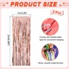 Unique Bargains Wedding Birthday Party Decoration Foil Fringe Backdrop Curtain 2 Pcs - 2 of 4