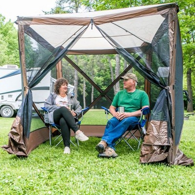 Brown 6' x 6' Portable Outdoor Camping Canopy Shelter