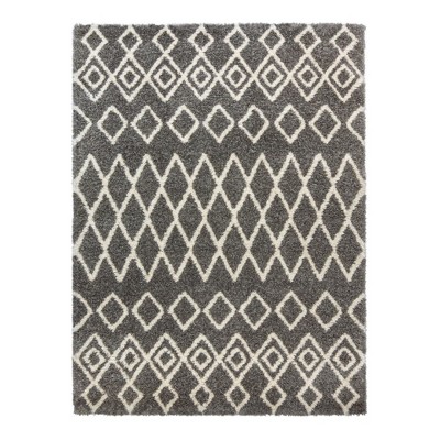 Gertmenian Thayer Jamila Bohemian Geometric Bedroom Livingroom Easy Care Plush Microfiber Shag Indoor Area Rug
