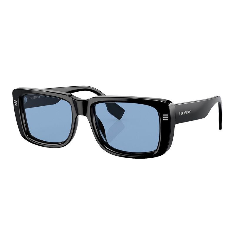 Burberry JARVIS BE 4376U 300172 Unisex Rectangle Sunglasses Black 55mm, 2 of 4
