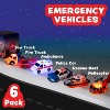 Tub Works Emergency Cars Light Up Bath Toys, 6 Pack - 2 of 4