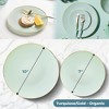 Posh Setting 32 Pack Green and Gold Round Plastic Dinnerware Set - 16 Guests - Organic - 3 of 4