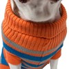 Pet Life (R) Heavy Cable Knit Striped Fashion Polo Dog Sweater - 3 of 4