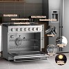 Gas Range, 36 Inch 6.0 Cu. Ft. Single Convection Oven and 6 Sealed Burner, Freestanding and Slide-In All Gas Range Cooktop with Heavy Duty Grates - 3 of 4
