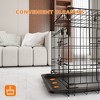 JUJABU Dog Cage with Divider and Plastic Leak-Proof Pan Tray - 4 of 4