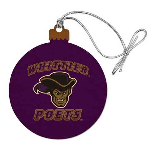 Whittier College Poets Logo Wood Christmas Tree Holiday Ornament - image 1 of 4