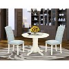 3Pc Dinette Set - Round Dining Table & 2 Parsons Chairs - Kitchen Dining Room Set - 2 of 4