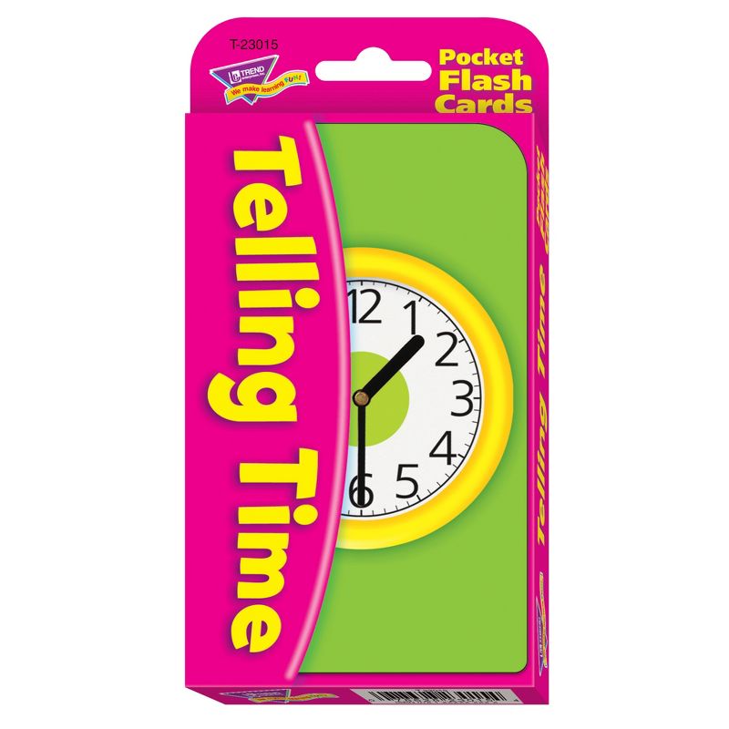 TREND Telling Time Pocket Flash Cards, 1 of 5
